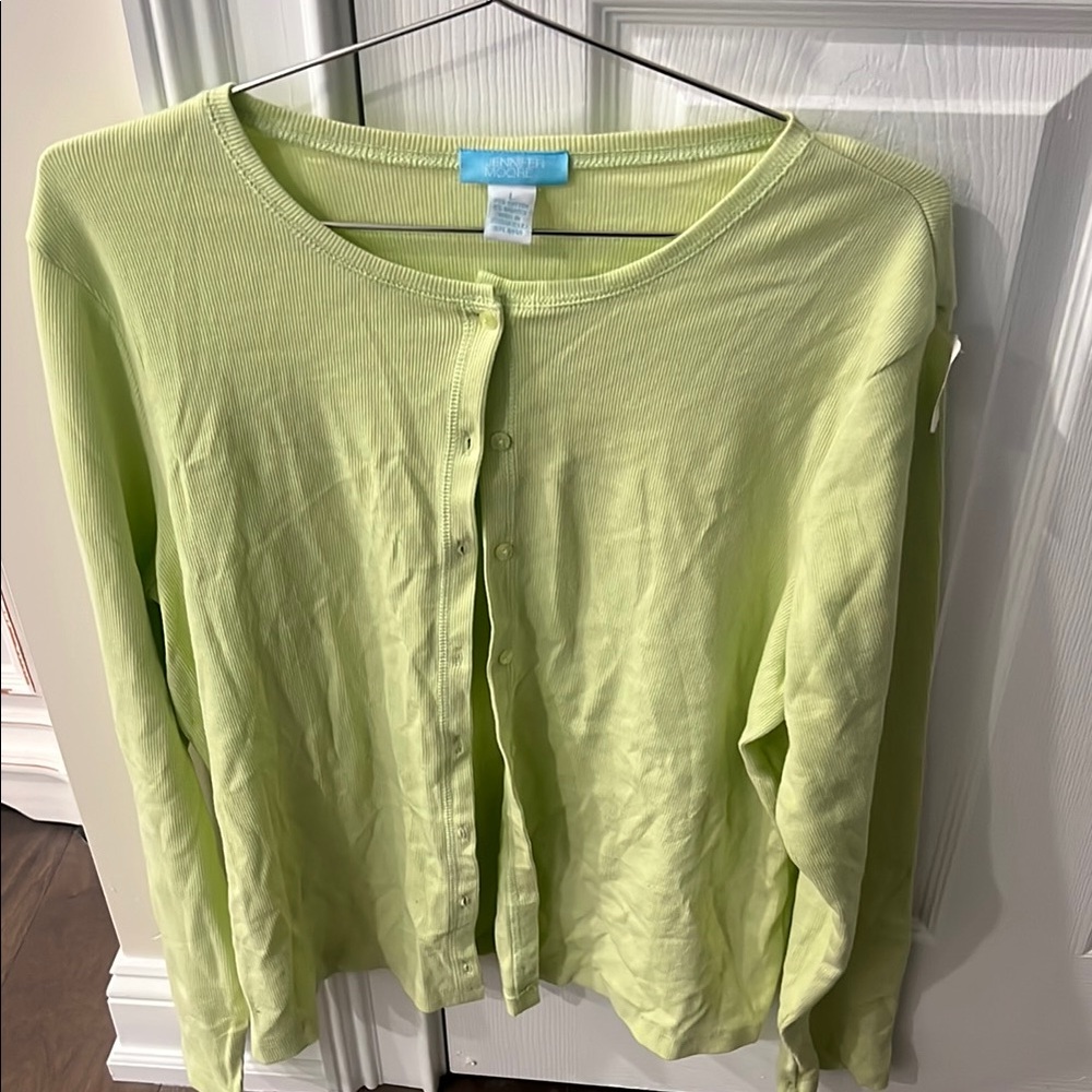 Light Green Button-Up Cardigan NWT